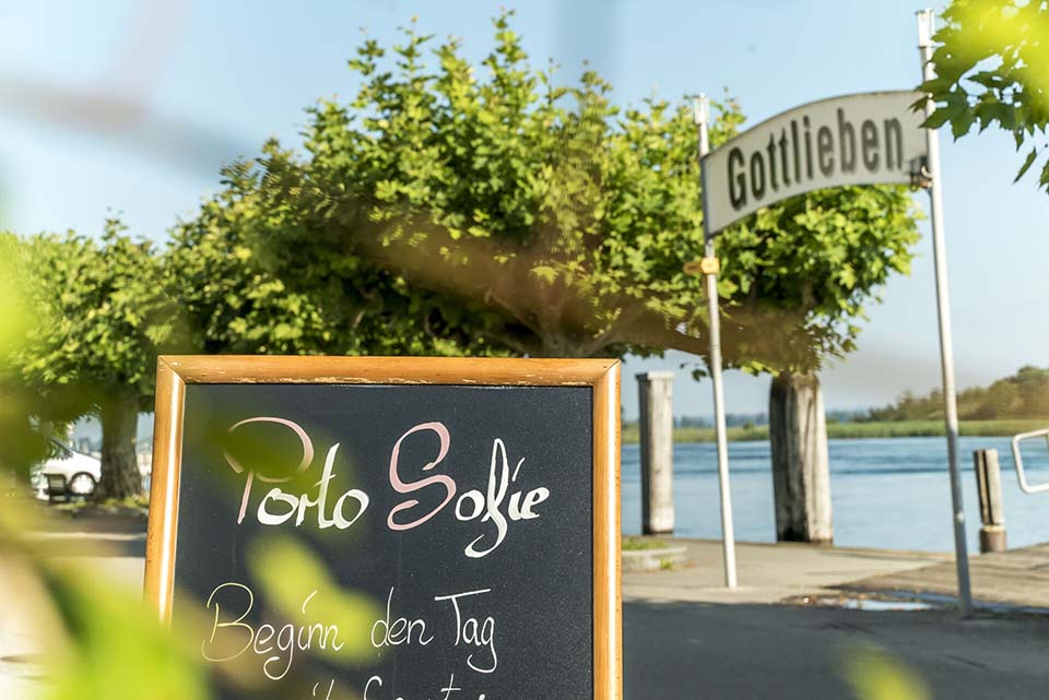 Hotel Porto Sofie Terasse Cafe Bar Hotel Porto Sofie am Seerhein, Thurgau, Bodensee
