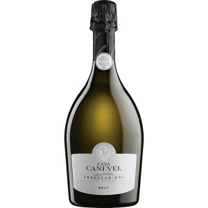 Italienischer Prosecco von Casa Canevel in der Flasche – frisch, feinperlig und elegant mit Noten von Apfel und weissen Blüten.